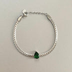 Serena Luxe Emerald Teardrop Jewel Bracelet