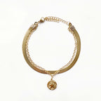 Livia Double Chain Star Charm Bracelet