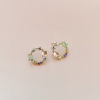 Saffy Blush Jewelled Wreath Studs