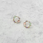 Saffy Blush Jewelled Wreath Studs