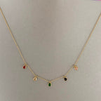 Emilia Luxe 18k Gold Plated Jewel Necklace