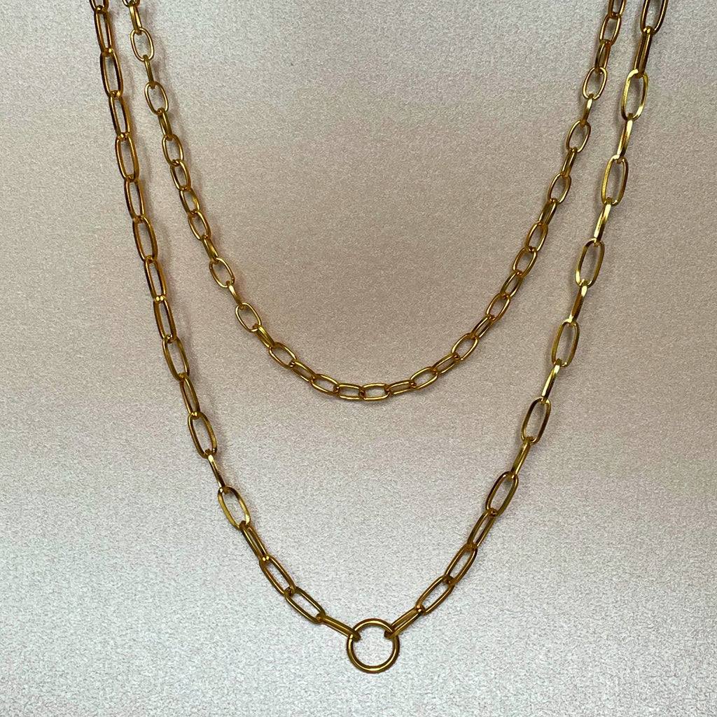 Kate Luxe 18k Gold Plated Double Layer Necklace