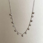 Hanaali Silver Tone Shell Necklace