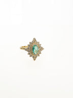 Florence Azure Stone Vintage Style Adjustable Ring