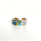 Cerelia Adjustable Sky Enamel Ring