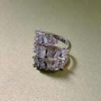 Mali Statement Wraparound Irregular White Jewel Ring