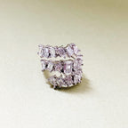Mali Statement Wraparound Irregular White Jewel Ring