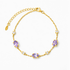 Lavender Amethyst Bracelet in 18k Gold Vermeil