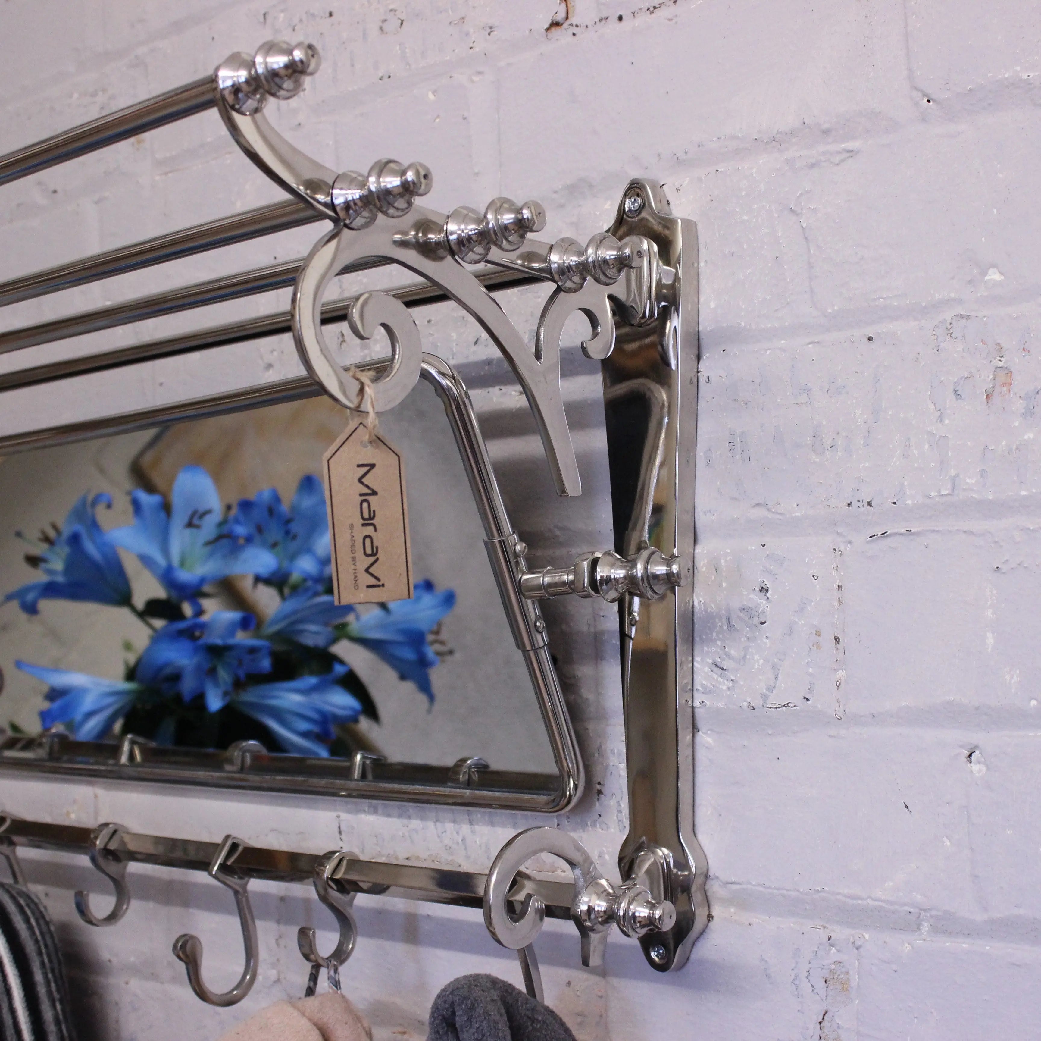 Lohit Train Antique Luggage Rack with Mirror