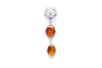 Long Amber Drop Y Necklace