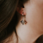 Celeste North Star Hoop Earrings