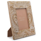 Large White Buddha Mango Wood Photo Frame 13x18cm