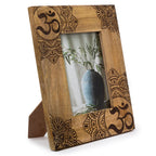 Medium Black Ohm Mandala Mango Wood Photo Frame 10x15cm