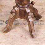 Manka Round Wooden Pedestal Side Table