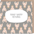 Many Nappy Returns New Baby Card