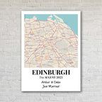 Map Location Custom Artwork Retro Colour Map