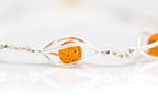 Modern Caged Amber Spheres Bracelet