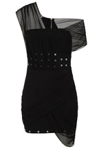 Necessary Evil Venus Wrapped Mesh Mini Dress
