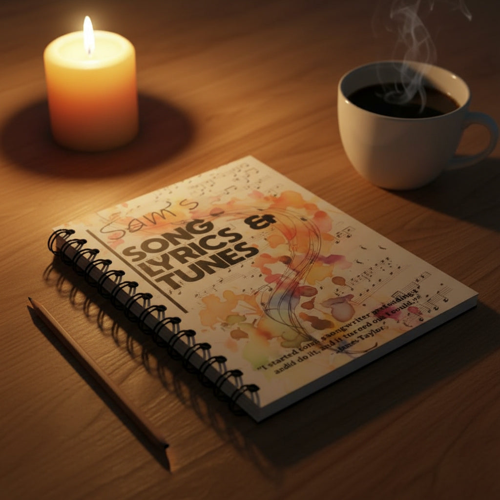 Personalised Notebook - "Song Lyrics & Tunes"