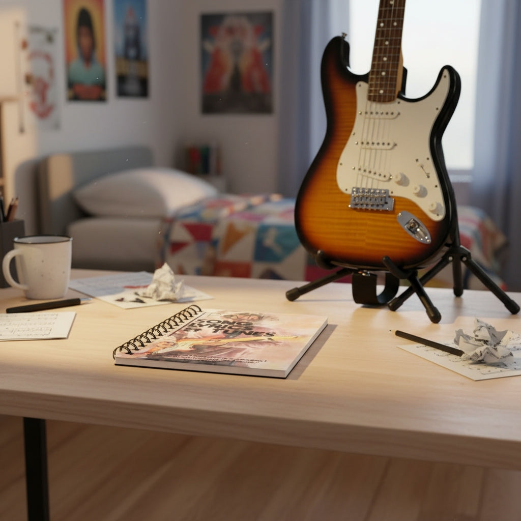 Personalised Notebook - "Song Lyrics & Tunes" Electric Guitar