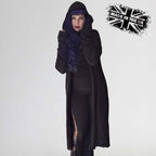 Necessary Evil Athena Long Gothic Hooded Cardigan - Draped Witchy Style