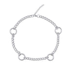 Aura O Ring Curb Chain Choker Necklace