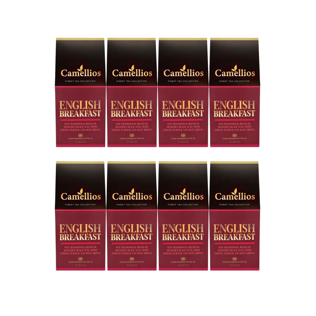 Camellios English Breakfast Black Tea 8 x 15 Pyramid Tea Bags
