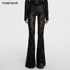 Punk Rave Seraphina Cross Flocking Flare Pants