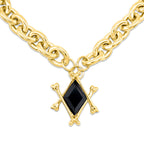 The Obsidian Marrow Necklace Gold Heavy