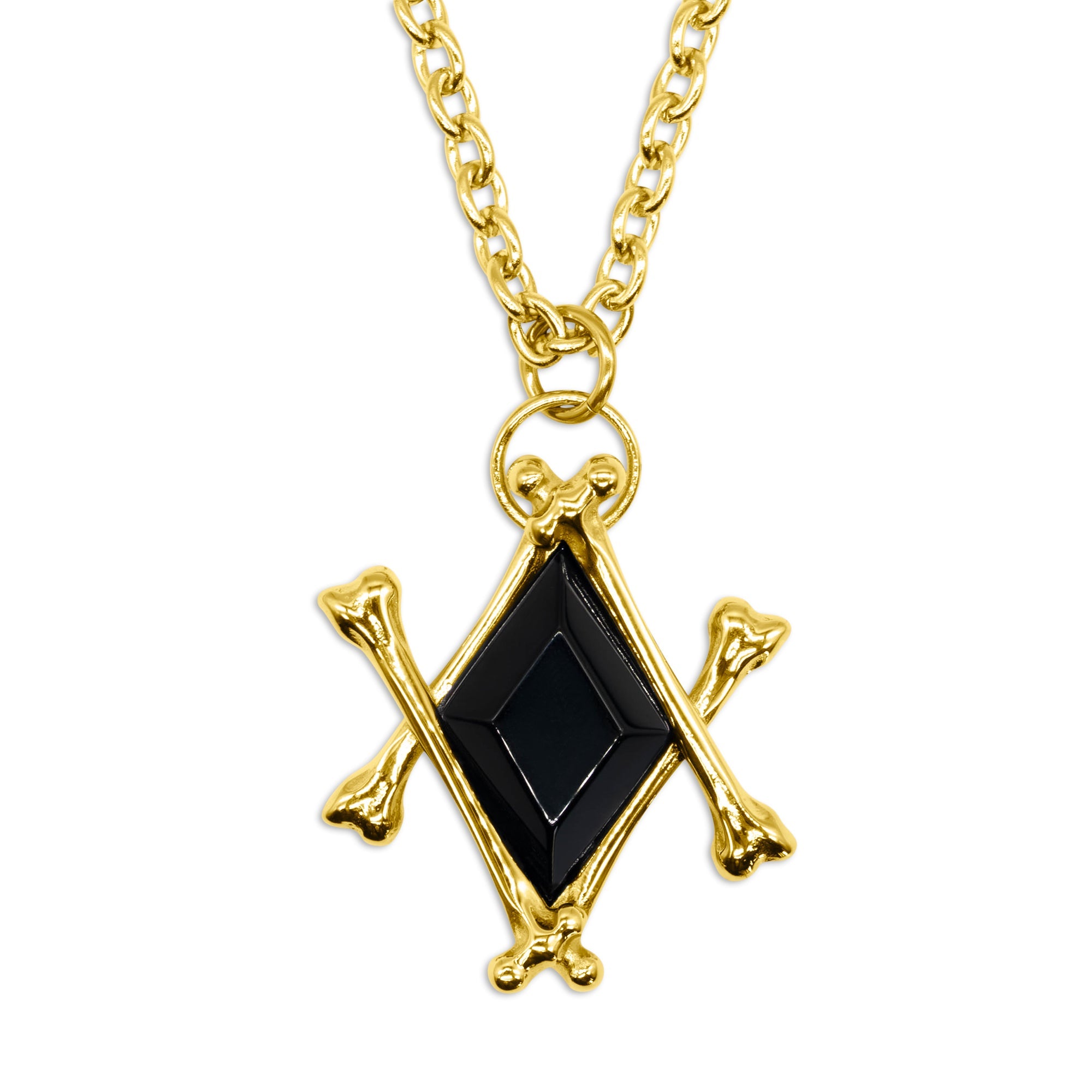 The Obsidian Marrow Necklace Gold Thin