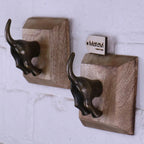 Odhari Dog Tail Hooks Set of 2 Antique Silver or Gold