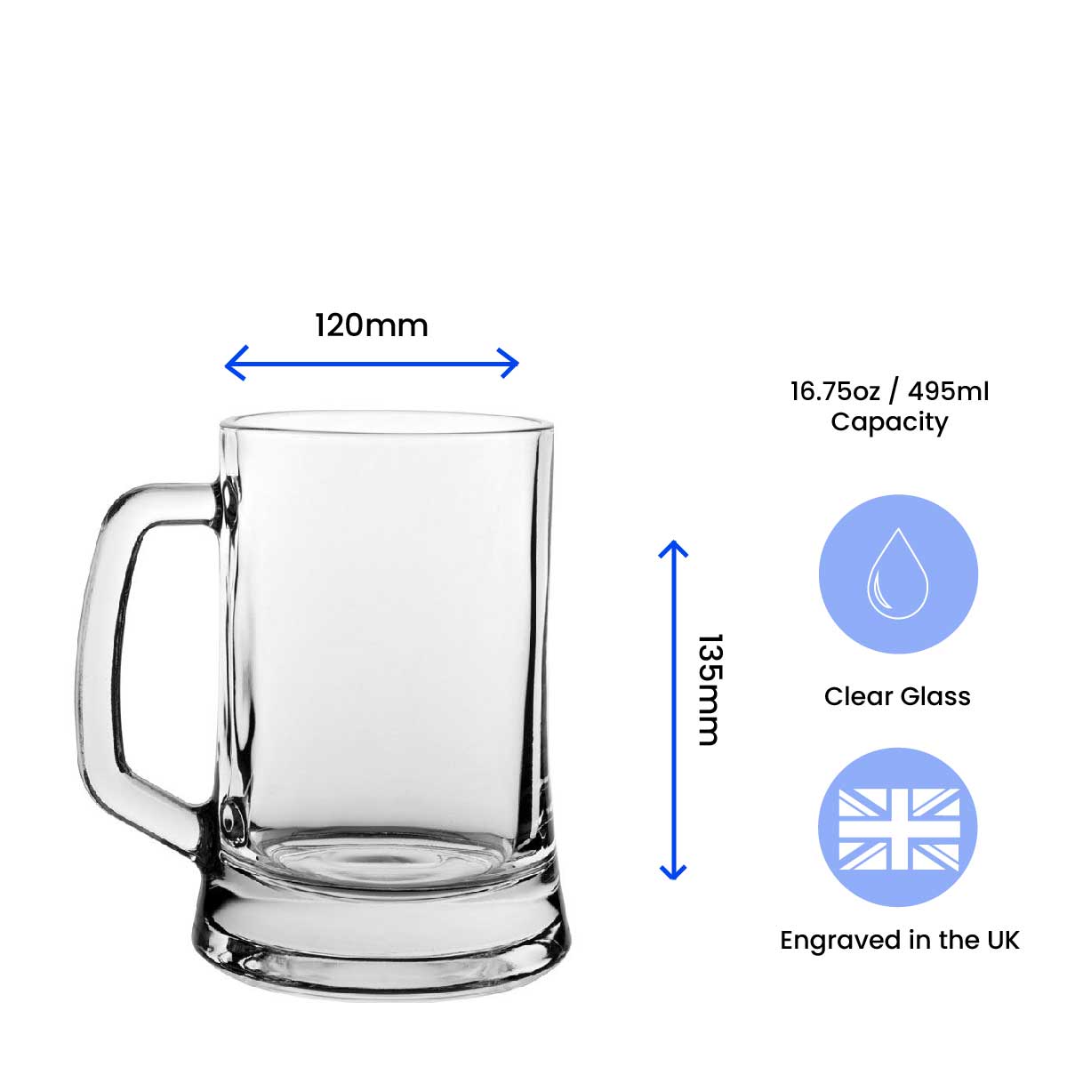 Personalised Engraved Beer Tankard Wedding Usher Godfather Birthday - Any Message Engraved