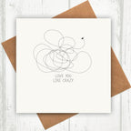 Love You Like Crazy Anniversary Card