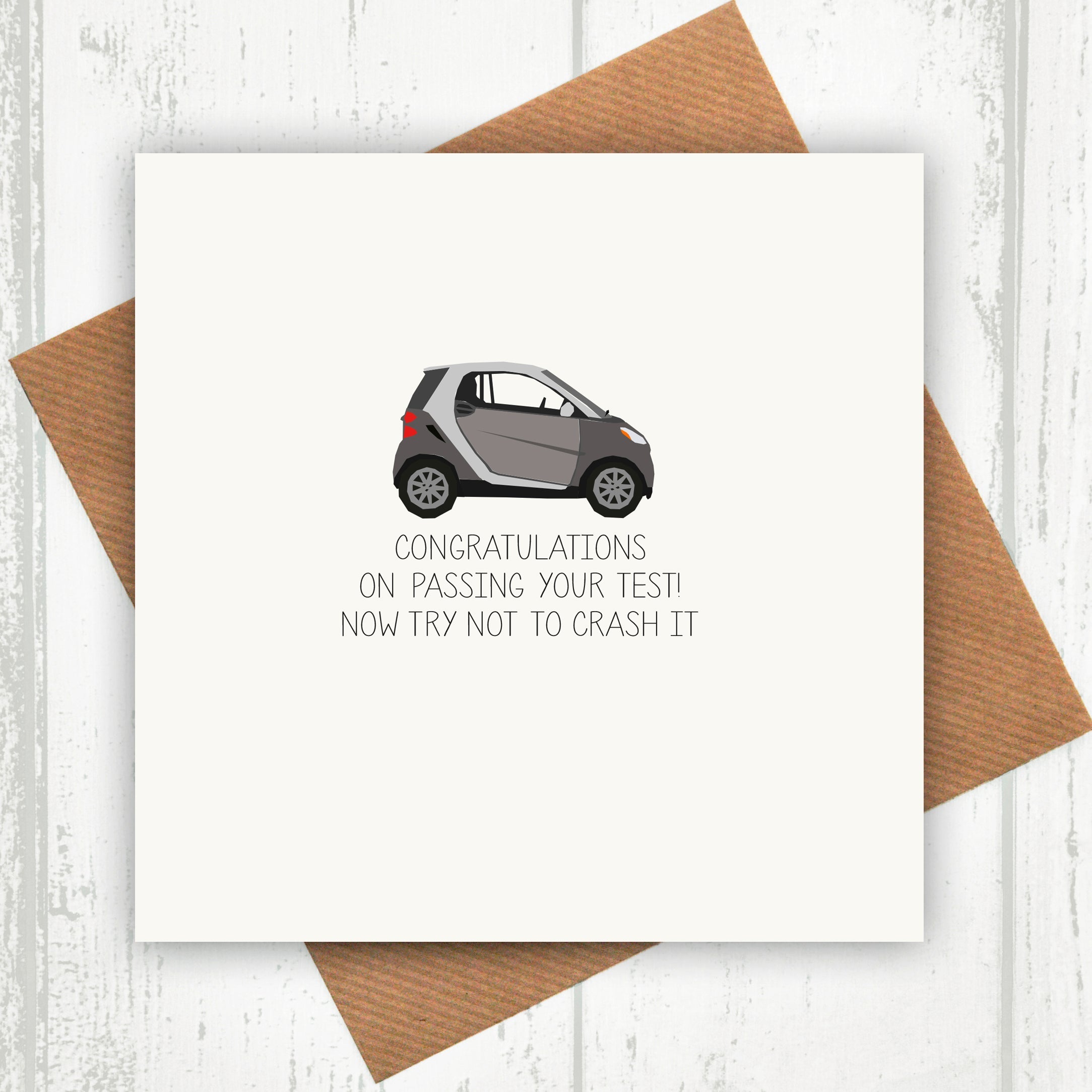 Try Not To Crash It Driving Test Card