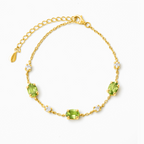 Peridot Bracelet in 18k Gold Vermeil