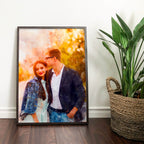 Valentine's Day Personalised Watercolour Portrait