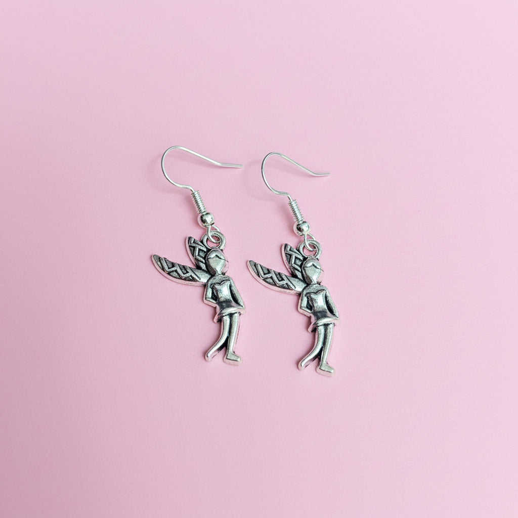 Posing Fairy Charm Drop Earrings