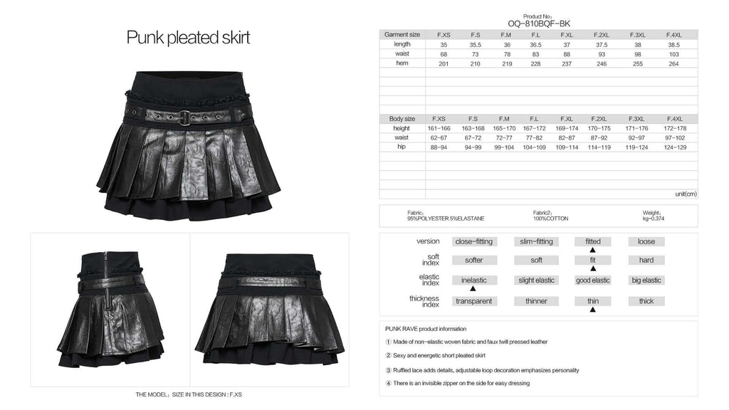 Punk Rave Jianna Pleated Skirt
