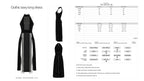 Punk Rave Selene Velvet Mesh High Slit Goth Dress In Black