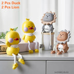 Nordic Cute Resin Hanging Dolls – Sitting Figurine Ornaments for Home Décor Combination A