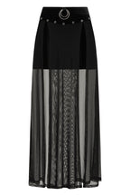 Banned Apparel Obsidian Sheer Mesh Split Skirt in Black