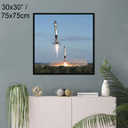 "SpaceX Boosters Landing" on Framed Canvas, Acrylic, Canvas, Framed Prints or Print-only