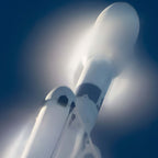 "SpaceX Falcon Heavy Climbing" on Framed Prints, Canvas, Framed Canvas, Acrylic or Print-only