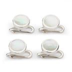 Sterling Silver And Mother Of Pearl Dress Studs