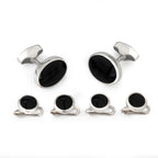 Classic Sterling Silver And Onyx Dress Set