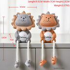 Nordic Cute Resin Hanging Dolls – Sitting Figurine Ornaments for Home Décor 2 Pcs Lion