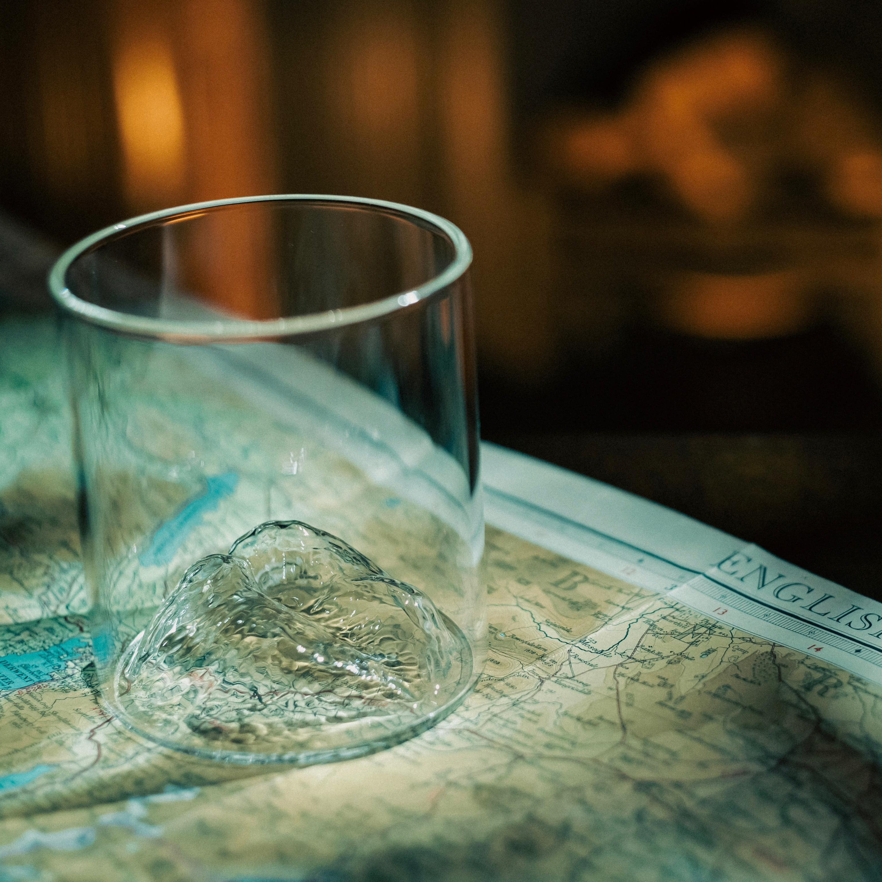 Scafell Pike Glass Tumbler & Coaster Set