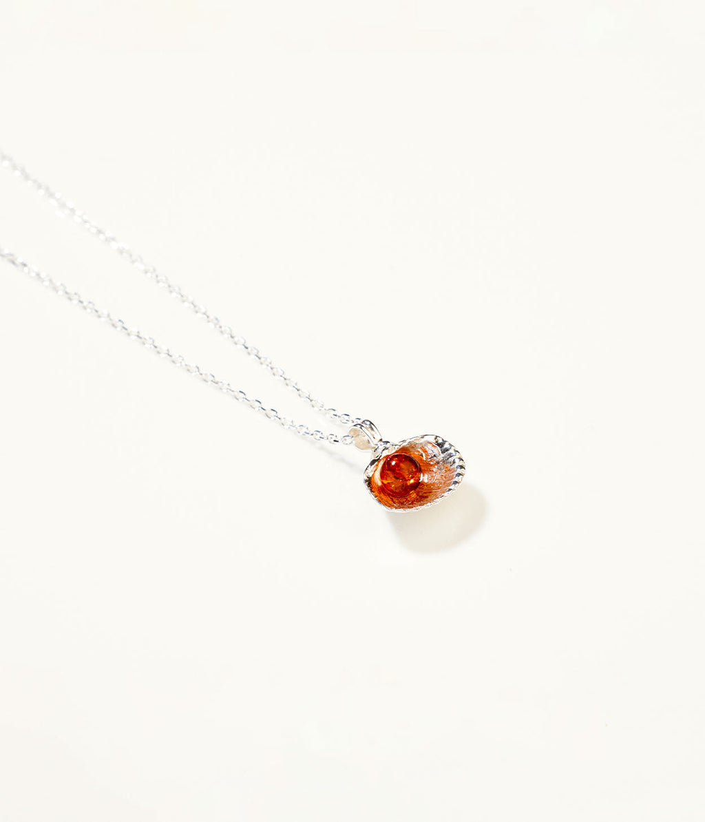 Amber Sea Shell Necklace