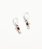 Amber Seahorse Drop Earrings