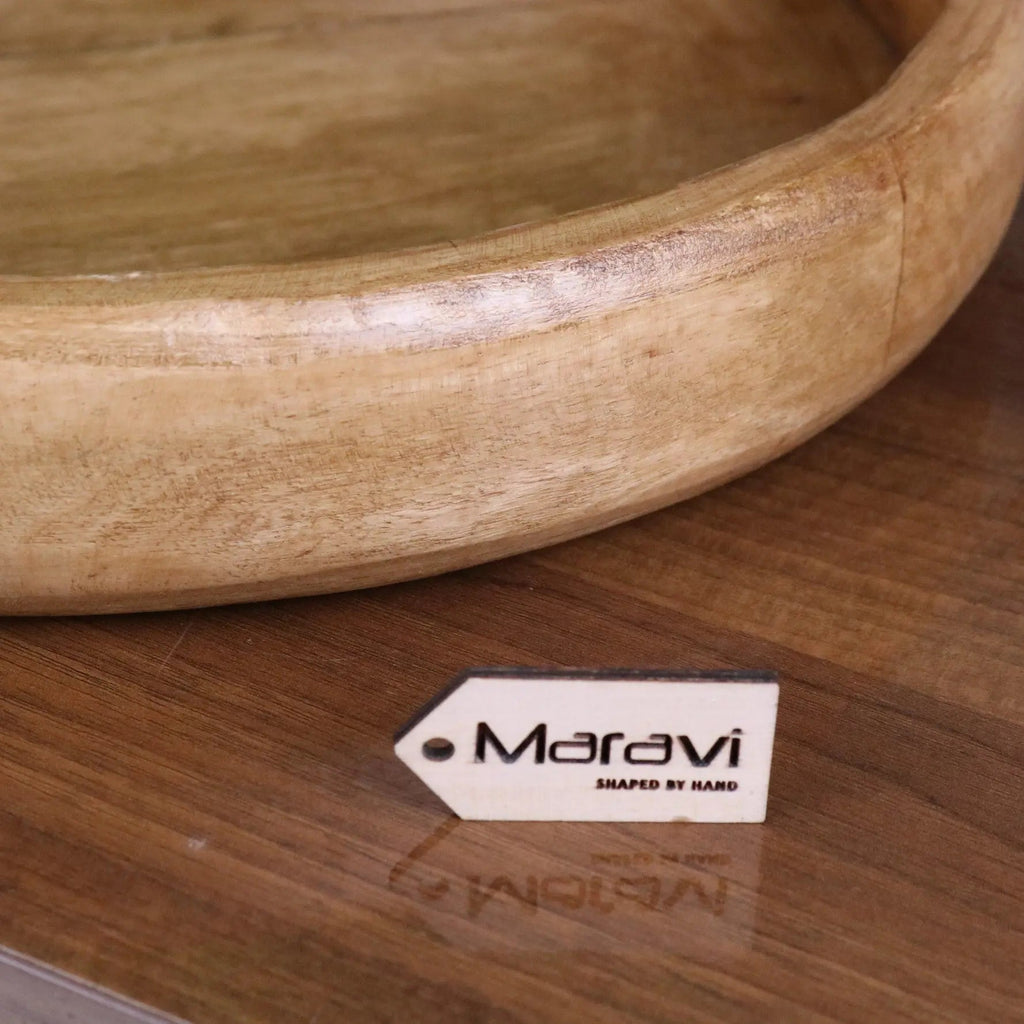 Segti Wooden Fruit Wood Bowl Tray